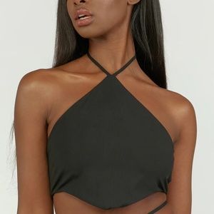 Pointed Hem Halter Tank